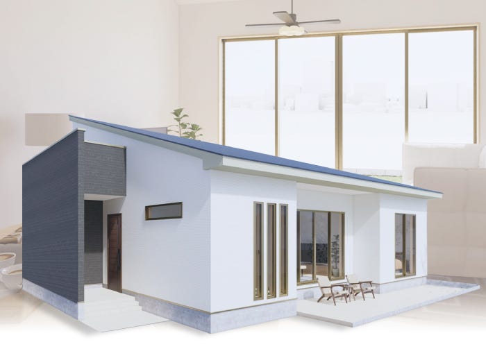 生活空間がワンフロアでつながるのびのびとした暮らしが魅力的『オープンテラスのある平屋　プラス』