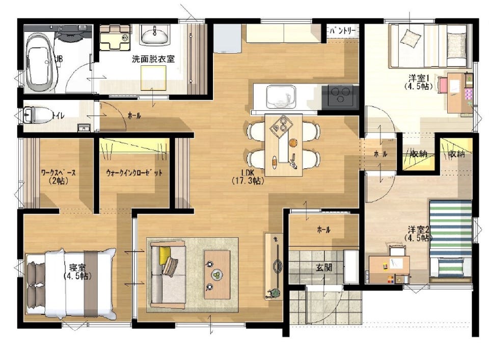 床面積75.35㎡（22.79坪）