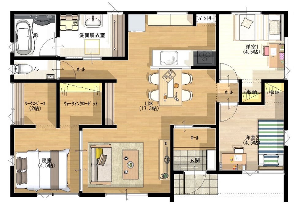床面積75.35㎡(22.79坪)