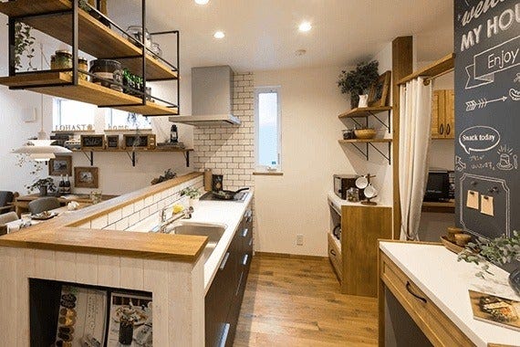 家事＆子育てを愉しくする カフェ風キッチン